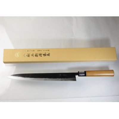 Photo2: Kitchen Knives (Aogami #2 Series) Yanagiba 270mm/Moritaka Hamono /double bevel