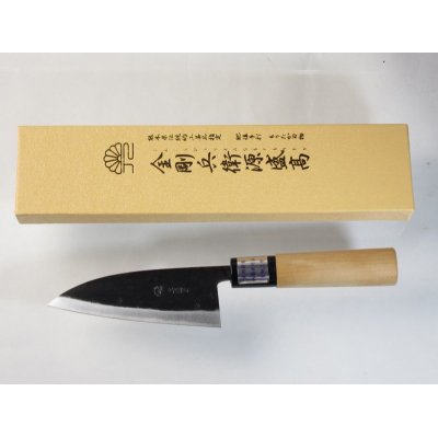 Photo3: Kitchen Knives (Aogami #2 Series) Kodeba 110mm/Moritaka Hamono /double bevel