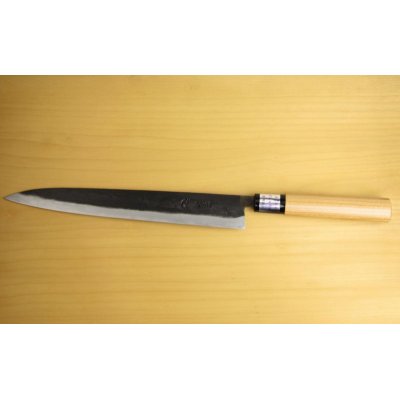 Photo2: Kitchen Knives (Aogami #2 Series) Yanagiba 240mm/Moritaka Hamono /double bevel
