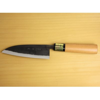 Photo2: Kitchen Knives (Aogami Super Series) Small Santoku 130mm/Moritaka Hamono /double bevel