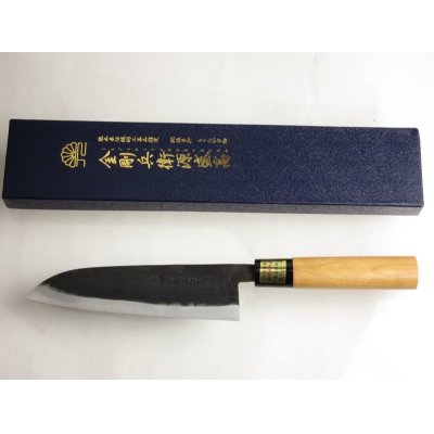 Photo4: Kitchen Knives (Aogami Super Series) Santoku 170mm /Moritaka Hamono /double bevel