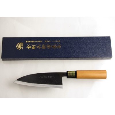 Photo4: Kitchen Knives (Aogami Super Series) Deba 150mm /Moritaka Hamono /double bevel