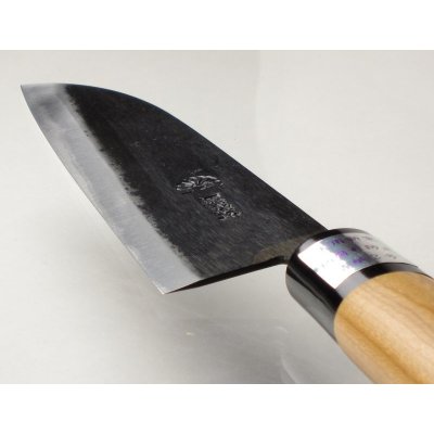 Photo3: Kitchen Knives (Aogami #2 Series) Santoku 150mm/Moritaka Hamono /double bevel