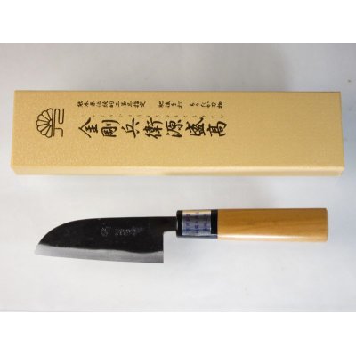 Photo4: Kitchen Knives (Aogami #2 Series) Kawamuki 95mm/Moritaka Hamono /double bevel /EK-095