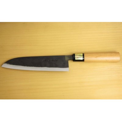 Photo2: Kitchen Knives (Aogami Super Series) Santoku 185mm /Moritaka Hamono /double bevel