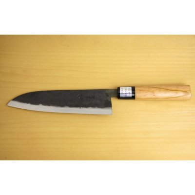 Photo2: Kitchen Knives (Aogami #2 Series) Santoku 185mm/Moritaka Hamono /double bevel