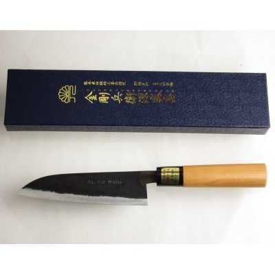 Photo4: Kitchen Knives (Aogami Super Series) Santoku 150mm /Moritaka Hamono /double bevel