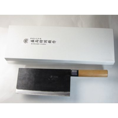 Photo4: Kitchen Knives (Aogami #2 Series) Chinese Cleaver 220mm/Moritaka Hamono /double bevel