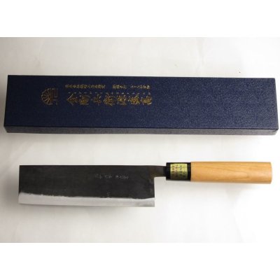 Photo4: Kitchen Knives (Aogami Super Series) Nakiri 165mm /Moritaka Hamono /double bevel