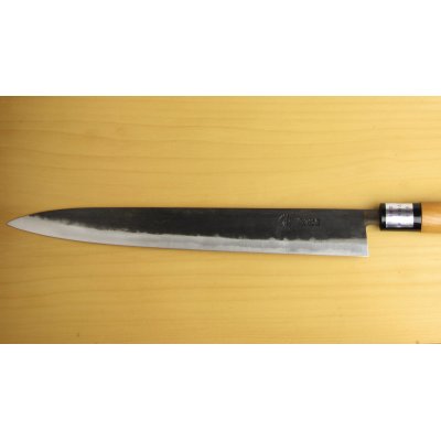 Photo4: Kitchen Knives (Aogami #2 Series) Yanagiba 270mm/Moritaka Hamono /double bevel
