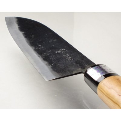 Photo4: Kitchen Knives (Aogami #2 Series) Santoku 185mm/Moritaka Hamono /double bevel