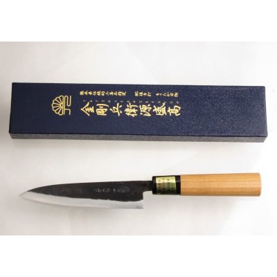 Photo4: Kitchen Knives (Aogami Super Series) Petit 130mm/Moritaka Hamono /double bevel