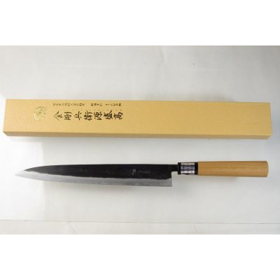 Photo3: Kitchen Knives (Aogami #2 Series) Yanagiba 240mm/Moritaka Hamono /double bevel