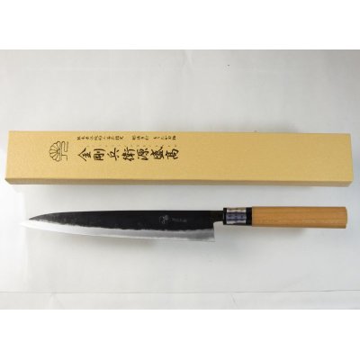 Photo3: Kitchen Knives (Aogami #2 Series) Yanagiba 210mm/Moritaka Hamono /double bevel