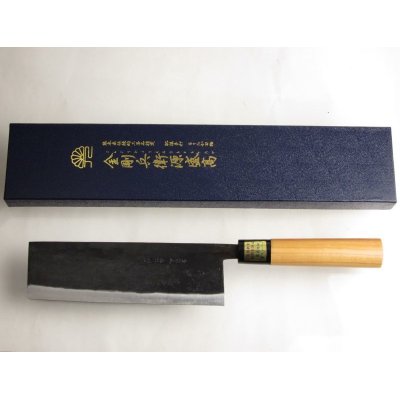 Photo4: Kitchen Knives (Aogami Super Series) Nakiri 180mm /Moritaka Hamono /double bevel