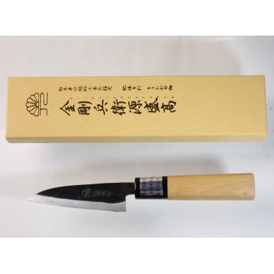 Photo4: Kitchen Knives (Aogami #2 Series) Petit 90mm /Moritaka Hamono /double bevel