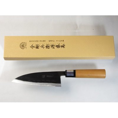 Photo3: Kitchen Knives (Aogami #2 Series) Deba 150mm /Moritaka Hamono /double bevel