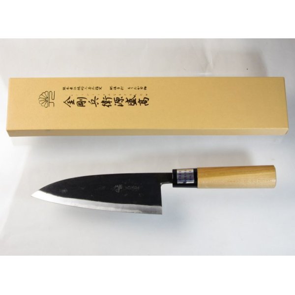 Photo3: Kitchen Knives (Aogami #2 Series) Deba 165mm /Moritaka Hamono /double bevel (3)