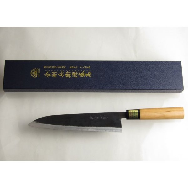 Photo4: Kitchen Knives (Aogami Super Series) Gyuto 210mm/Moritaka Hamono /double bevel (4)