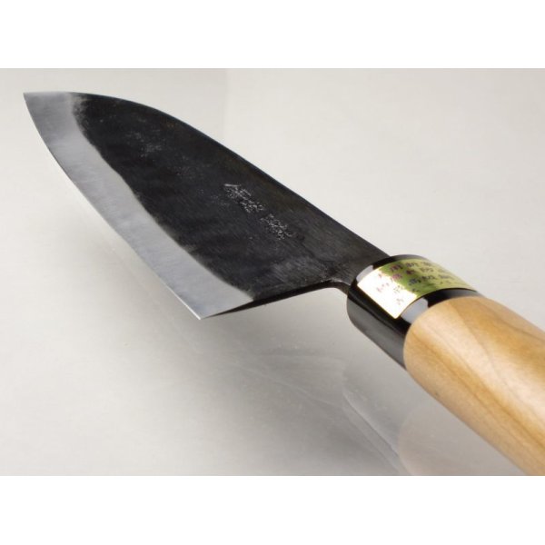Photo3: Kitchen Knives (Aogami Super Series) Santoku 170mm /Moritaka Hamono /double bevel (3)