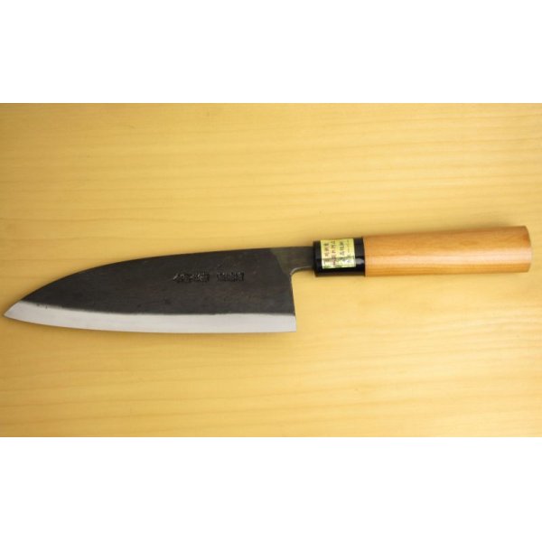 Photo2: Kitchen Knives (Aogami Super Series) Deba 180mm /Moritaka Hamono /double bevel (2)
