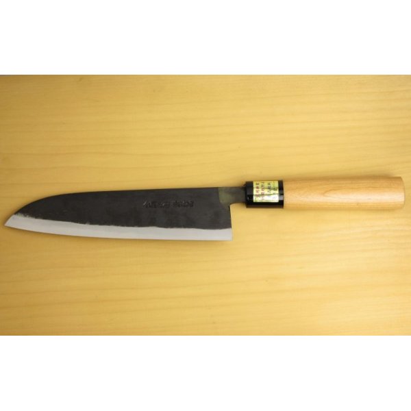 Photo2: Kitchen Knives (Aogami Super Series) Santoku 185mm /Moritaka Hamono /double bevel (2)