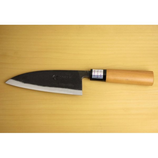 Photo2: Kitchen Knives (Aogami #2 Series) Deba 150mm /Moritaka Hamono /double bevel (2)
