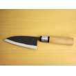 Photo2: Kitchen Knives (Aogami #2 Series) Kodeba 110mm/Moritaka Hamono /double bevel (2)