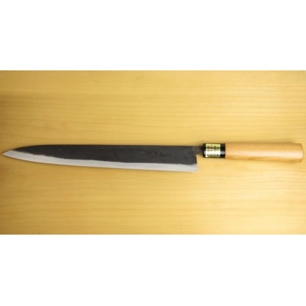 Photo2: Kitchen Knives (Aogami Super Series) Yanagiba 270mm/Moritaka Hamono /double bevel (2)